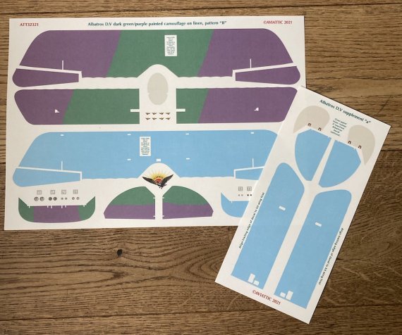 1/32 Albatros D.V light green/purple painted camouflage scheme C
