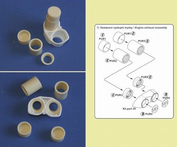 1/48 TSR-2 Exhausts nozzles set (AIRFIX)