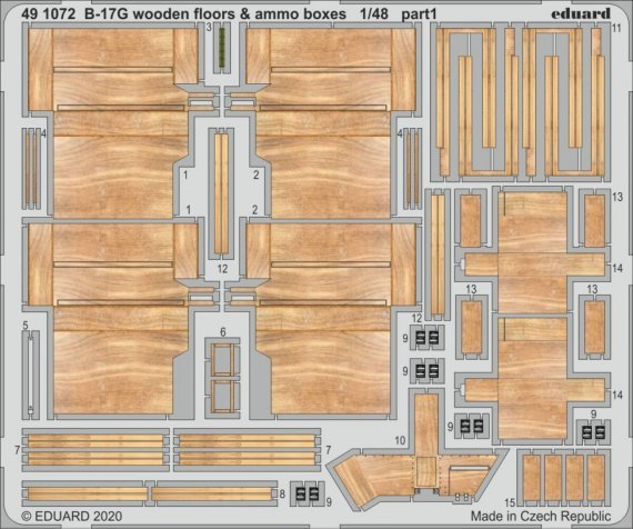 1/48 SET B-17G wooden floors & ammo boxes