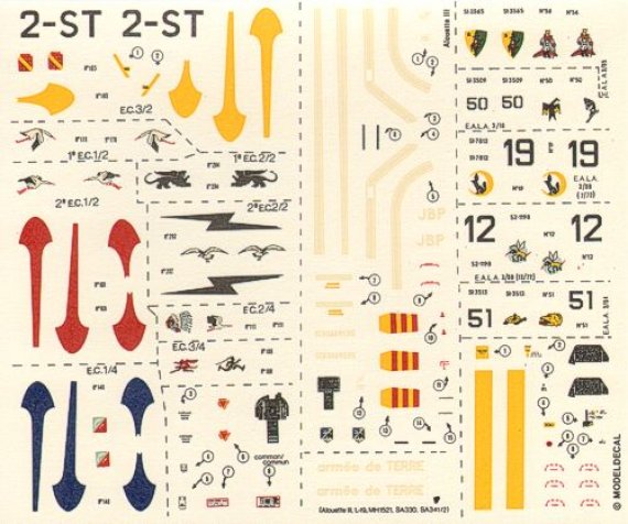 Modeldecal 1/72 Franz�sische Luftwaffe Ouragan T-28A Alouette