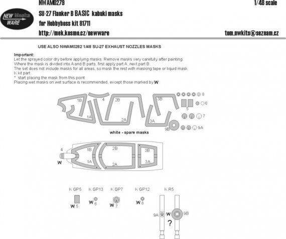 1/48 Mask Su-27 Flanker B BASIC