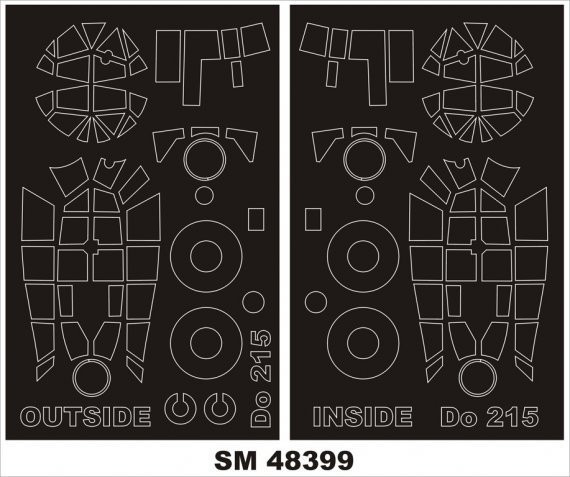 1/48 Dornier Do 215B-4 canopy masks (for ICM)