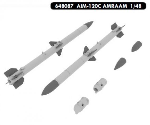 1/48 AIM-120C AMRAAM  2 pcs of US air-air missile