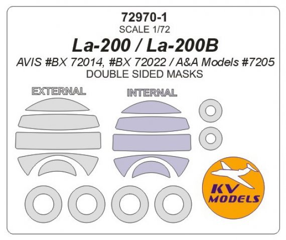 1/72 Lavochkin La-200 Double sided and wheels masks