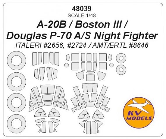 1/48 Douglas A-20B / Boston III / Douglas P-70 masks