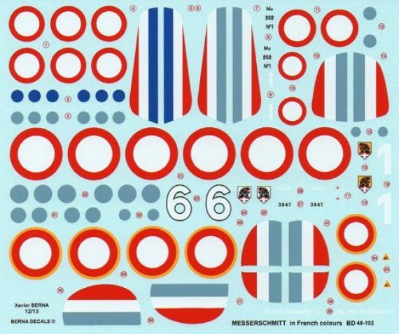 1/48 Messerschmitt Bf 109, Bf 110 & Me 262 in French colours
