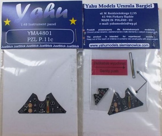 1/48 PZL P.11C	 high quality, colour printed, etched cockpit