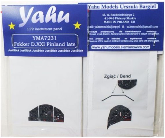 1/72 Fokker D.XXI Finland late	(for MPM and Special Hobby)