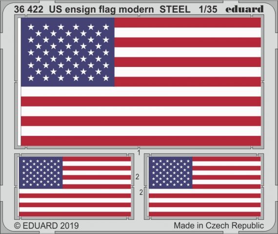 1/35 SET US ensign flag modern STEEL
