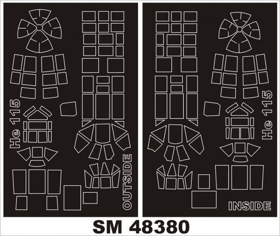 Montex Farbmasken He-115 1/48 Special Hobby
