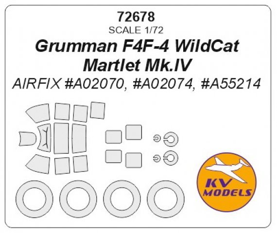 1/72 Grumman F4F-4 WildCat, Martlet Mk.IV masks