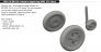 Brassin 1/72 Bf 109G-2/G-4 wheels for bulged wings