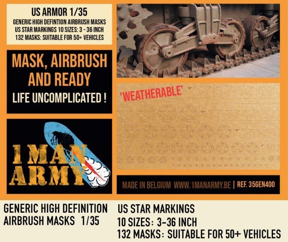 US Stars 3 36inch 1/35 Generic