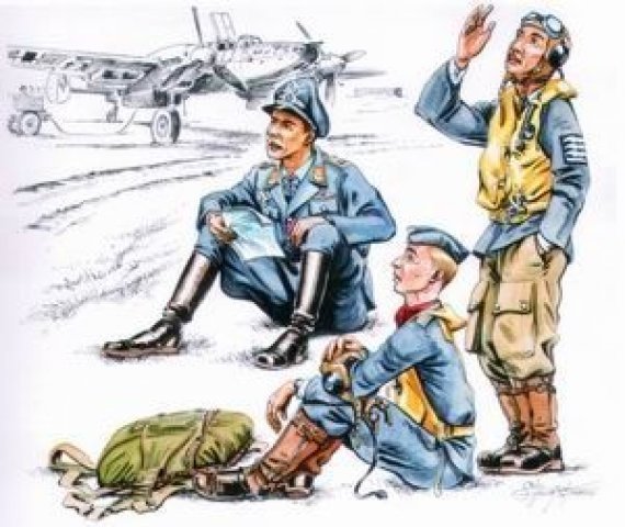 CMK Pilotes allemands WWII au repos 1/72 x3