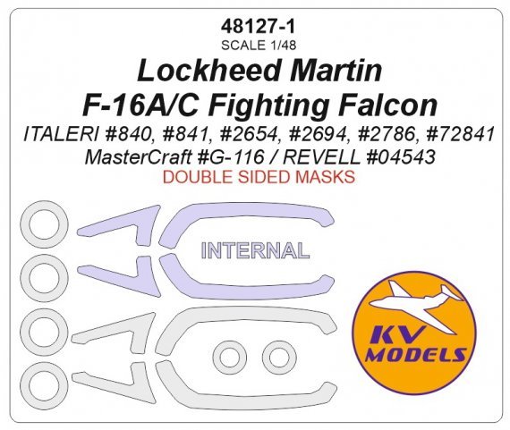 1/48 Lockheed Martin F-16A/C Fighting Falcon masks for Italeri