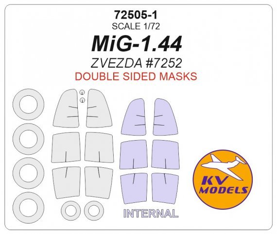 1/72 Mikoyan MiG-1.44 Double sided and wheels masks