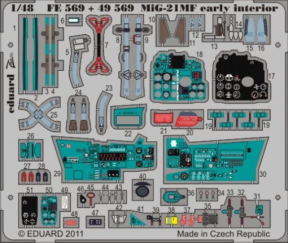 1/48 MiG-21MF early interior S.A. (EDU)