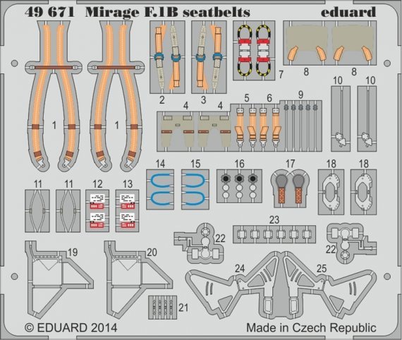SET Mirage F.1B seatbelts (KITTYH)