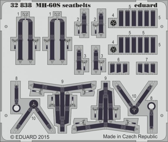 1/35 Sikorsky MH-60S seatbelts 1/35 (for Academy)