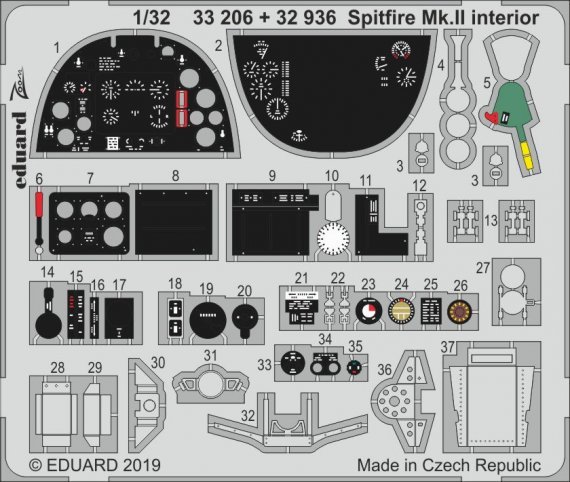 1/32 Spitfire Mk.II interior