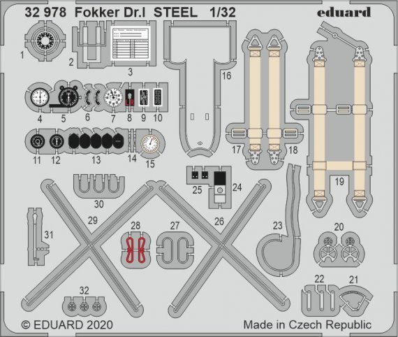 1/32 SET Fokker Dr.I STEEL
