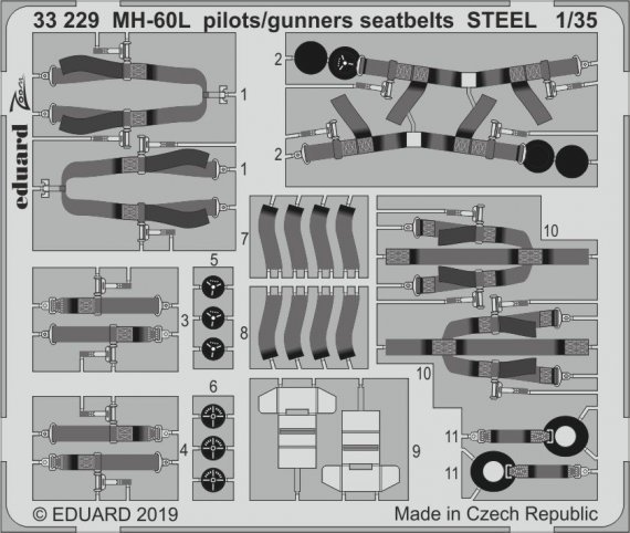1/35 MH-60L pilots/gunners seatb.STEEL