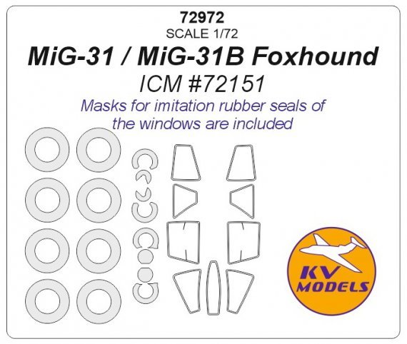 1/72 Mikoyan MiG-31 Foxhound masks