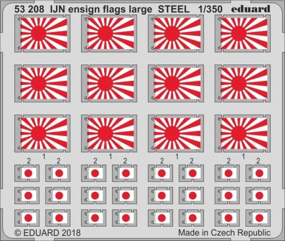 SET 1/350 IJN ensign flags large STEEL