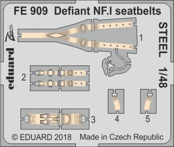 1/48 Defiant NF.I seatbelts STEEL