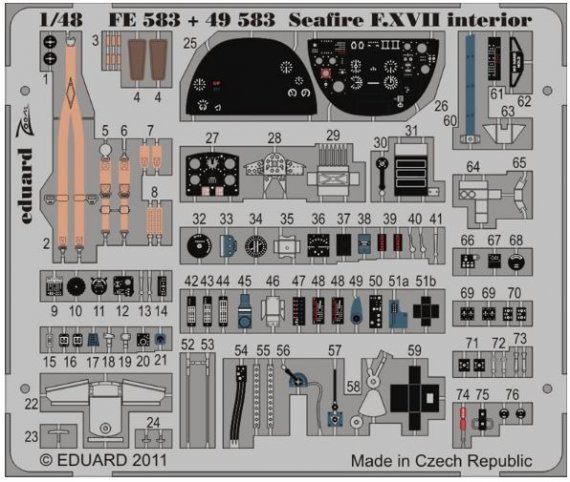 1/48 Seafire F.XVII interior S.A. (AIRF)