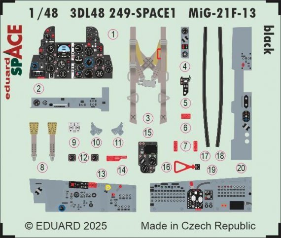 1/48 MiG-21F-13 black for Eduard