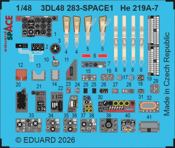 Eduard He 219A-7 1/48 pour Tamiya