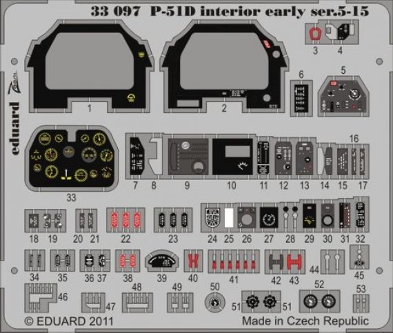 Eduard EDU33097 P-51D Mustang Interior Early 1/32