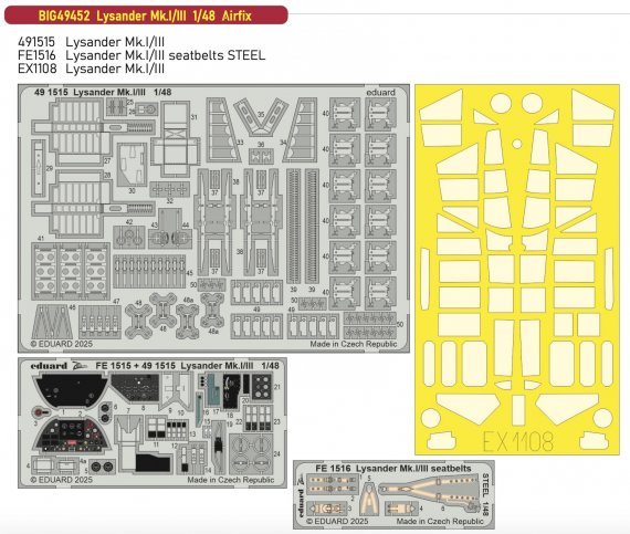 1/48 Lysander Mk.I/III for Airfix BigEd Set