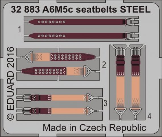 SET A6M5c seatbelts STEEL