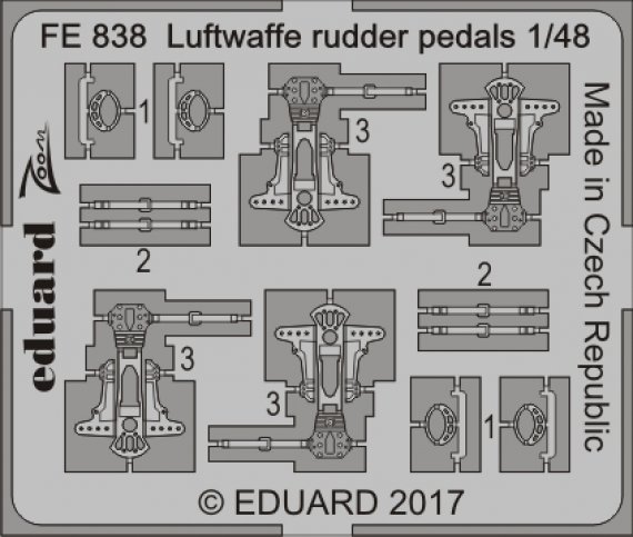 1/48 Luftwaffe rudder pedals