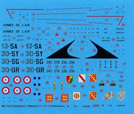 1/72 Re-printed!!! Dassault-Mirage F.1CT
