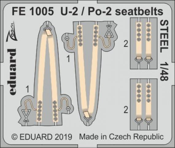 1/48 U-2 / Po-2 seatbelts STEEL
