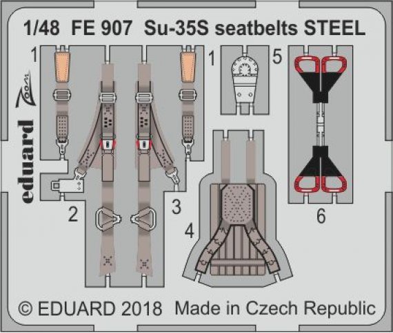 1/48 Su-35S seatbelts STEEL