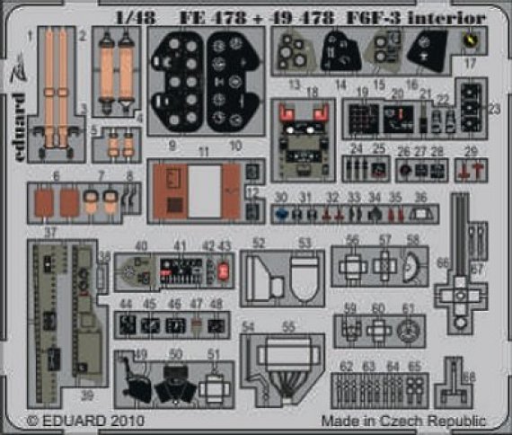 1/48 F6F-3 interior S.A. (HOBBYB)
