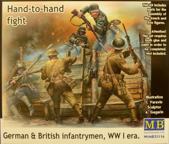 1/35 German & British infantrymen, WWI era