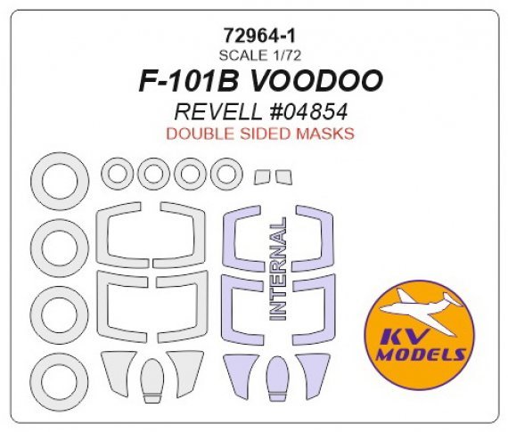 1/72 McDonnell F-101B Voodoo Double-sided and wheels masks
