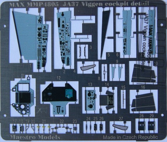 1/48 JA37 Viggen cockpit set (color PE set) new release