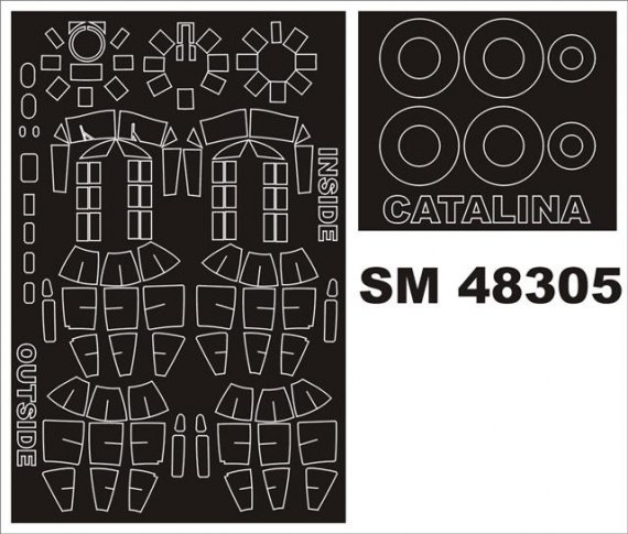 Canopy Frame Paint Masks Catalina PBY/OA-10A 1/48