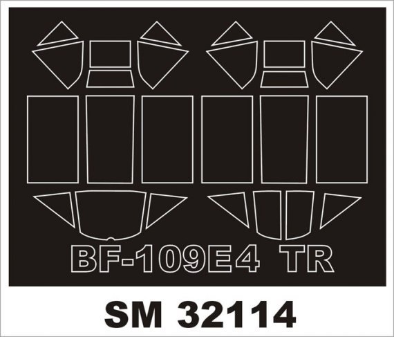 Masques peinture Bf-109E-4 Montex 1/32 Trumpeter