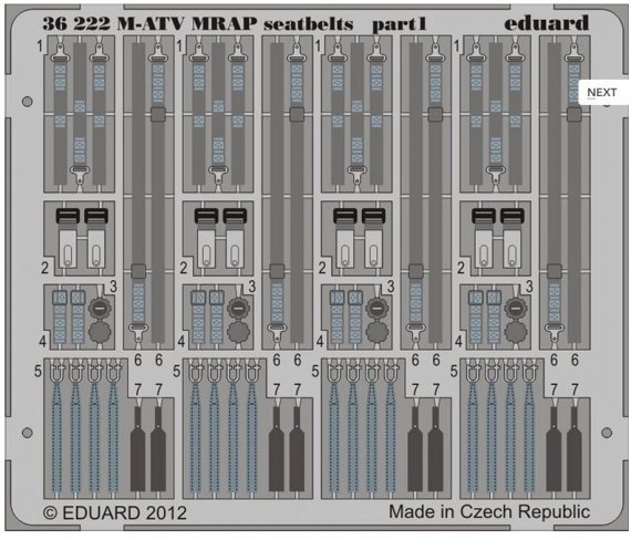 1/35 M-ATV MRAP seatbelts (KIN)