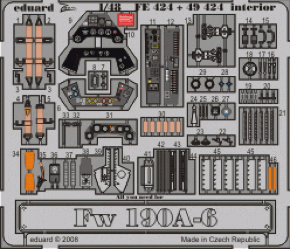 Eduard Fw 190A-6 interior S.A.