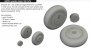Brassin 1/48 Lysander wheels for Airfix