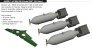 Brassin 1/48 P-40 100lb M30 US bombs for Eduard