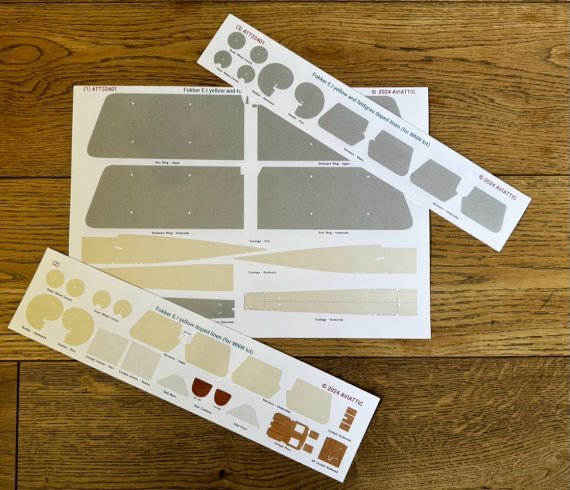 1/32 Fokker E.I yellow and Feldgrau doped linen